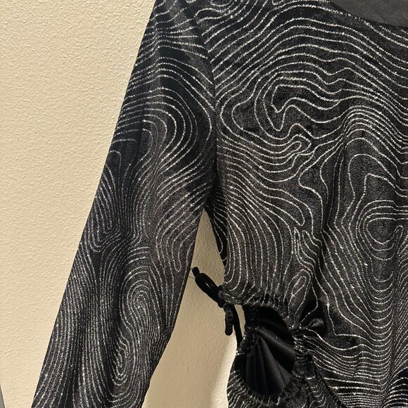 🎀H&M Divided Black Swirl Sparkly Mini Dress - Black - Picture 5 of 9